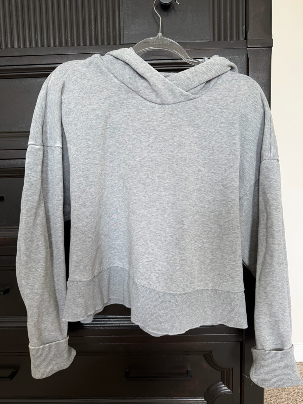 JoyLab Light Gray Cropped Hooded Sweatshirt